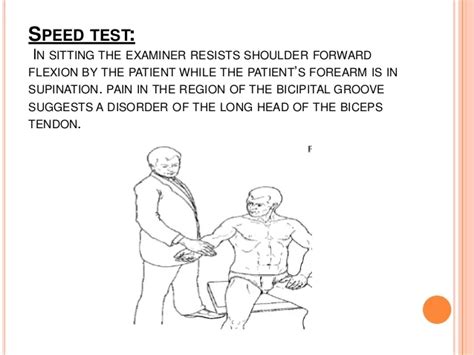 speeds special test shoulder